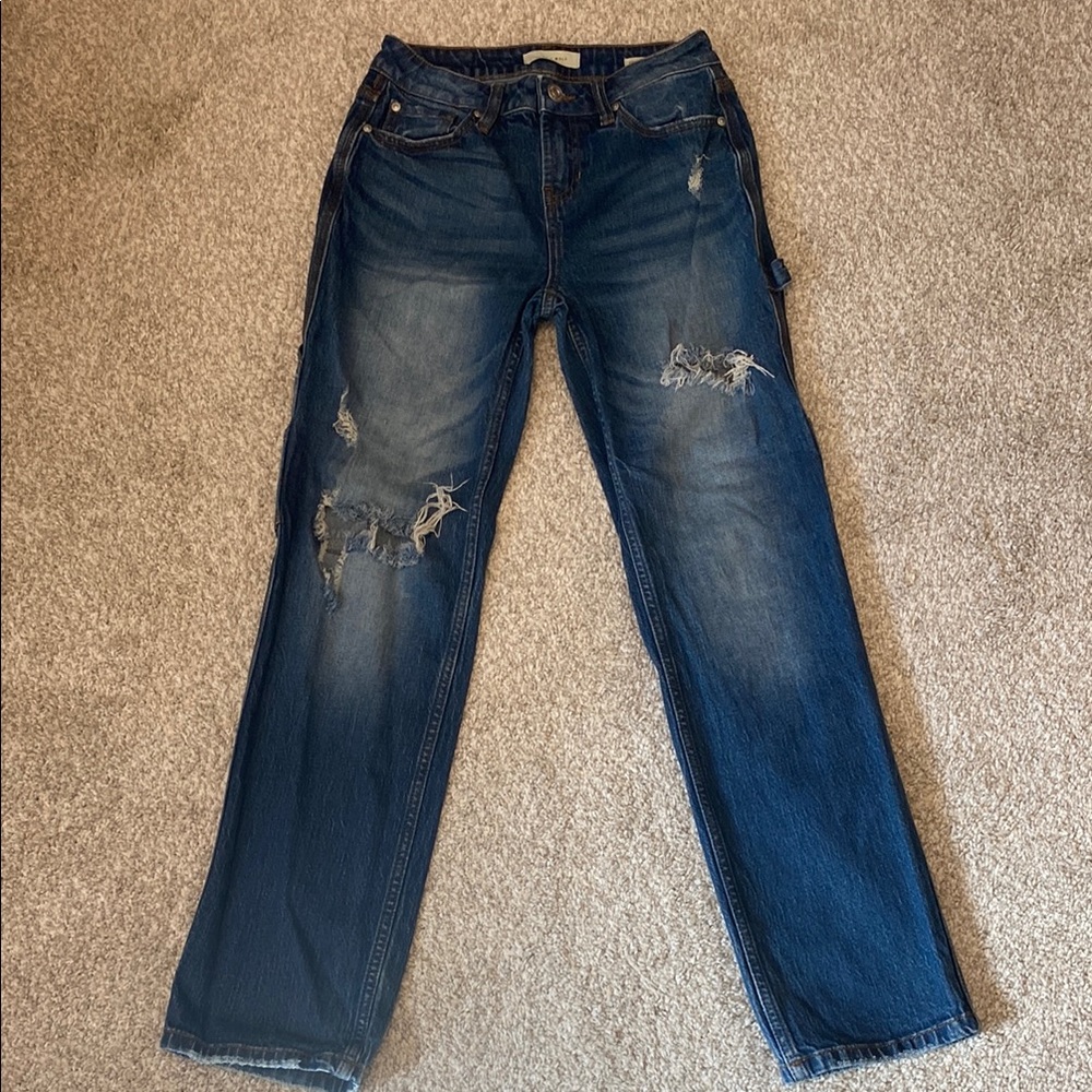 Cleo and Wolf High Rise Straight Jeans